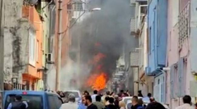 Bursa'da eğitim uçağının düşme anı kameraya yansıdı