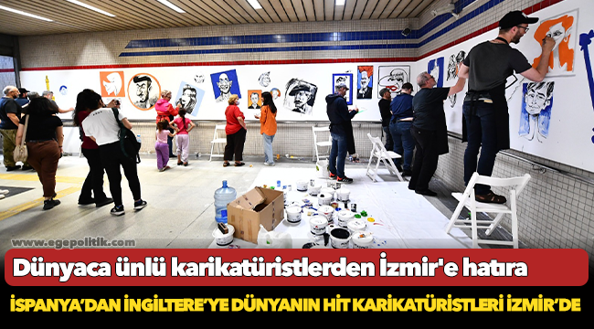 Dünyaca ünlü karikatüristlerden İzmir'e hatıra