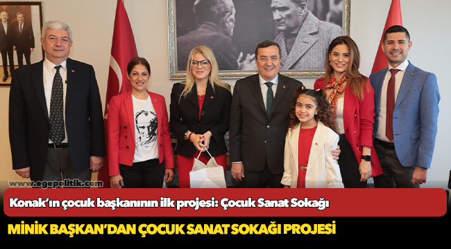 Konak’ın çocuk başkanının ilk projesi:  Çocuk Sanat Sokağı