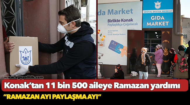 Konak’tan 11 bin 500 aileye Ramazan yardımı