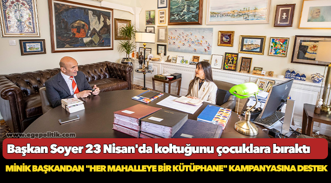 Minik başkandan "Her Mahalleye Bir Kütüphane" kampanyasına destek