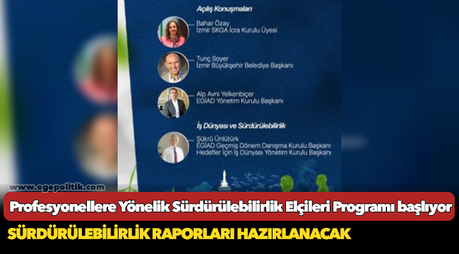 Profesyonellere Yönelik Sürdürülebilirlik Elçileri Programı başlıyor