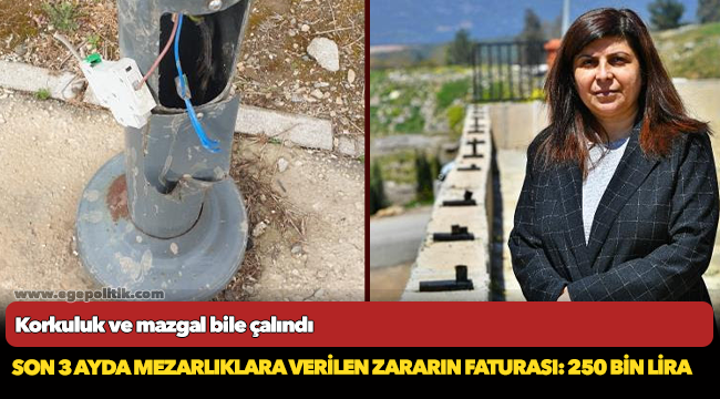 Son 3 ayda mezarlıklara verilen zararın faturası: 250 bin lira