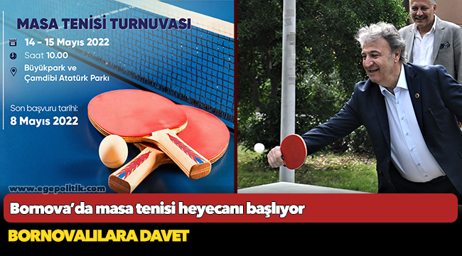 Bornova’da masa tenisi heyecanı başlıyor