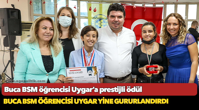 Buca BSM öğrencisi Uygar’a prestijli ödül