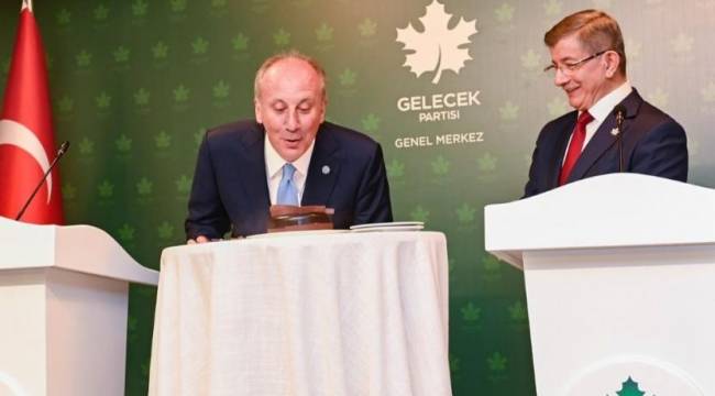 Davutoğlu'ndan İnce'ye 'kuruluş yıldönümü' pastası