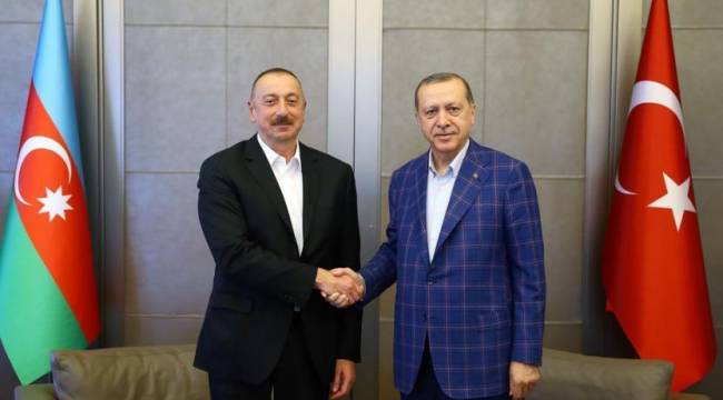 Erdoğan Aliyev'le görüştü
