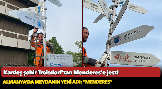 Kardeş şehir Troisdorf'tan Menderes'e jest!