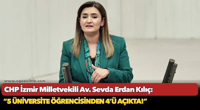 Kılıç: “5 üniversite öğrencisinden 4’ü açıkta!”
