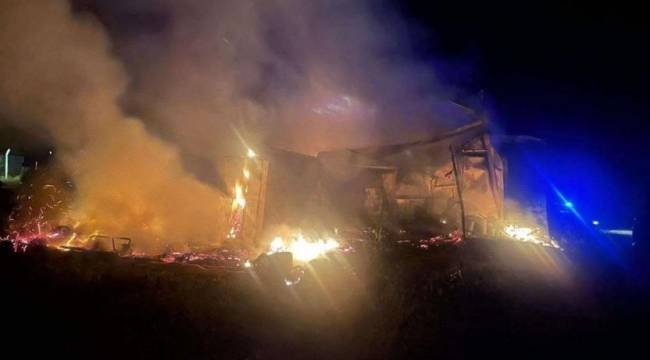 Mevsimlik işçilerin kaldığı çadırda yangın: Bir yaralı