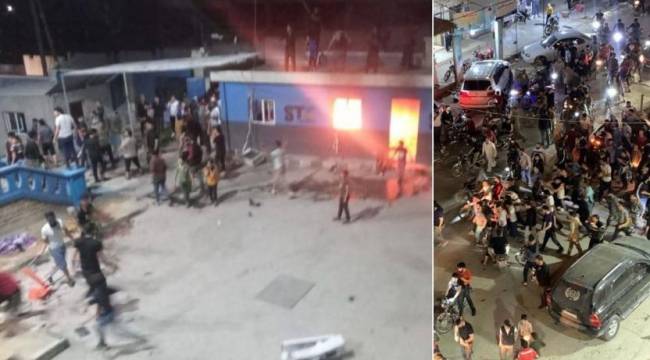 Afrin'de enerji dağıtım şirketi basıldı, bina ateşe verildi