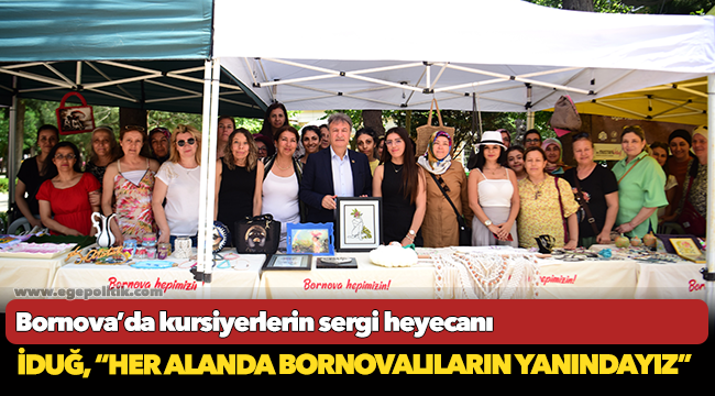 Bornova’da kursiyerlerin sergi heyecanı