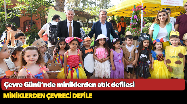 Çevre Günü’nde miniklerden atık defilesi