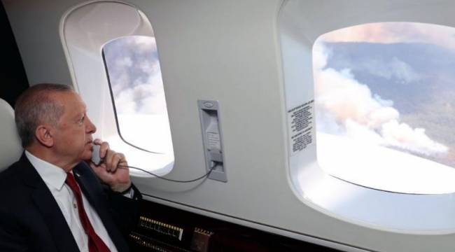 Erdoğan Marmaris'i havadan inceledi