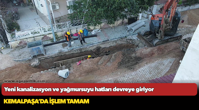 Yeni kanalizasyon ve yağmursuyu hatları devreye giriyor
