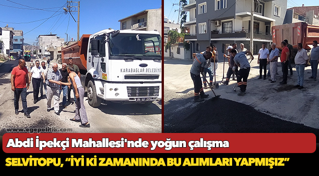 Abdi İpekçi Mahallesi'nde yoğun çalışma