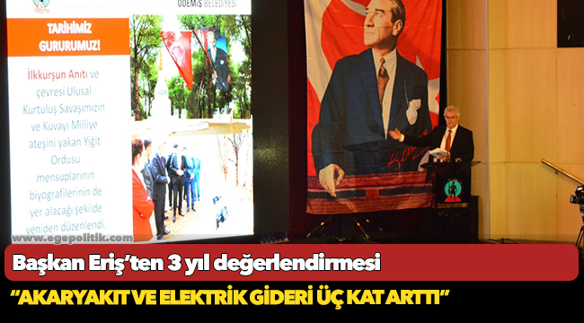 Başkan Eriş’ten 3 yıl değerlendirmesi