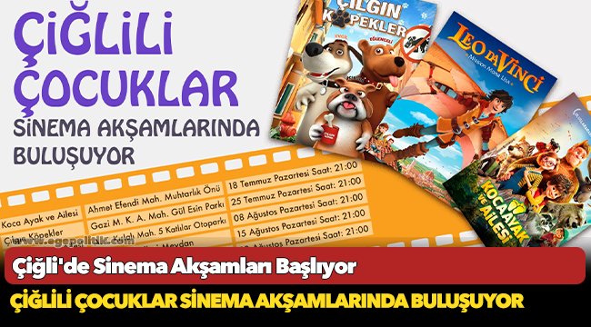 Çiğli'de Sinema Akşamları Başlıyor
