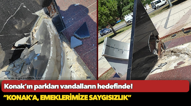 Konak’ın parkları  vandalların hedefinde!
