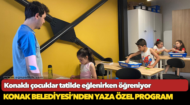 Konaklı çocuklar tatilde eğlenirken öğreniyor