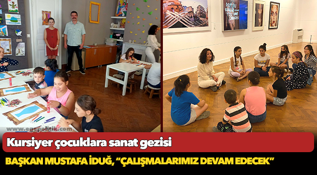 Kursiyer çocuklara sanat gezisi