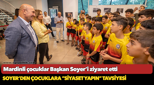 Mardinli çocuklar Başkan Soyer’i ziyaret etti