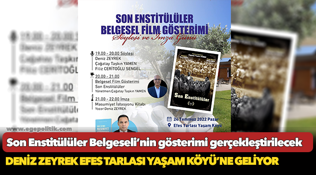 Son Enstitülüler Belgeseli’nin gösterimi gerçekleştirilecek