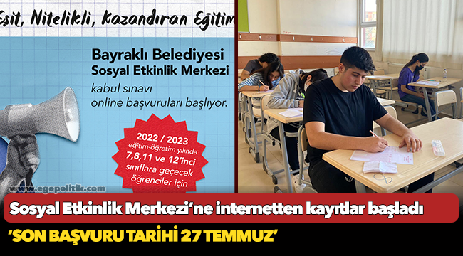 Sosyal Etkinlik Merkezi’ne internetten kayıtlar başladı