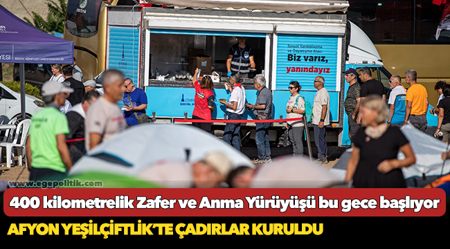 Afyon Yeşilçiftlik’te çadırlar kuruldu