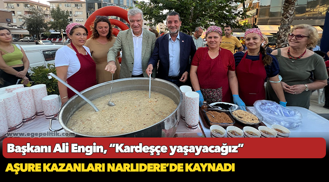 Aşure kazanları Narlıdere'de kaynadı