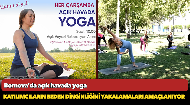 Bornova’da açık havada yoga
