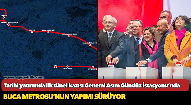 Buca Metrosu’nun yapımı sürüyor