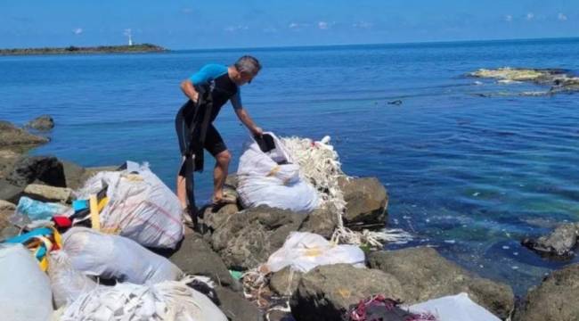 Dalgıcın fark ettiği atıklara soruşturma başlatıldı