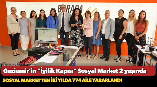 Gaziemir’in “İyilik Kapısı” Sosyal Market 2 yaşında