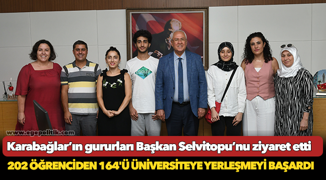 Karabağlar’ın gururları Başkan Selvitopu’nu ziyaret etti