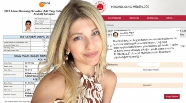 Yazılı sınavda 94,85 puanla ikinci oldu! İzmirli genç avukat 2 dakikalık mülakatta 'başarısız' bulundu