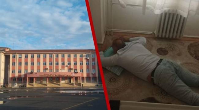 Antalya'da okulda uyuyan müdüre başarı ödülü verildi