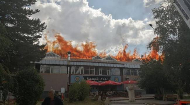 Atatürk Üniversitesi yemekhanesinde yangın