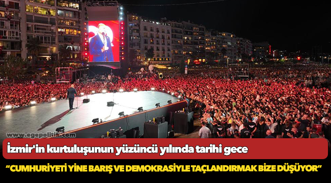 Başkan Soyer: “Cumhuriyeti yine barış ve demokrasiyle taçlandırmak bize düşüyor”