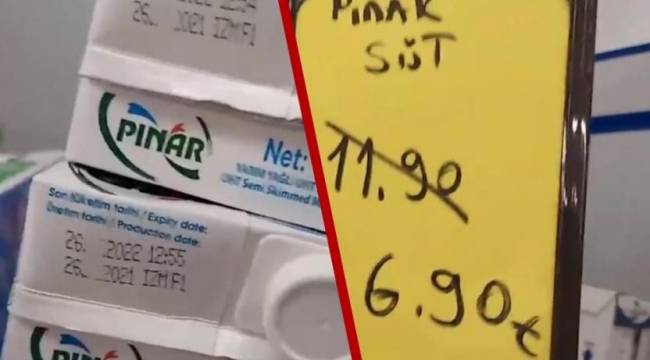 BİM’de süt hilesinin görüntüleri ortaya çıktı