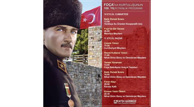 Foça'nın kurtuluşu coşkuyla kutlanacak