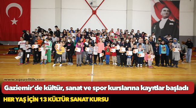 Gaziemir’de kültür, sanat ve spor kurslarına kayıtlar başladı