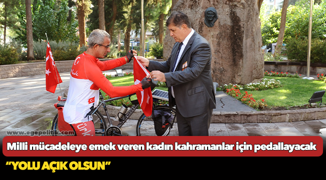 Milli mücadeleye emek veren kadın kahramanlar için pedallayacak