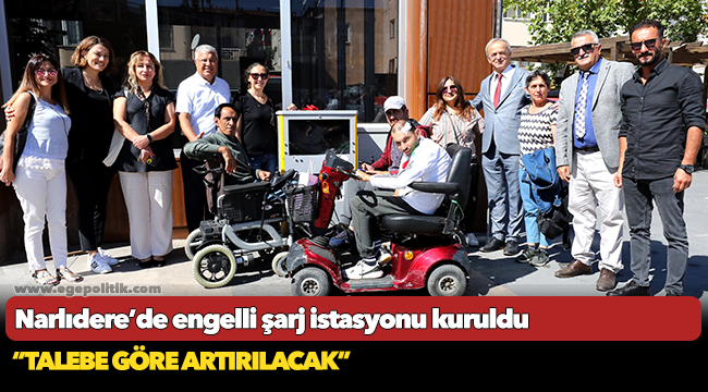 Narlıdere’de engelli şarj istasyonu kuruldu