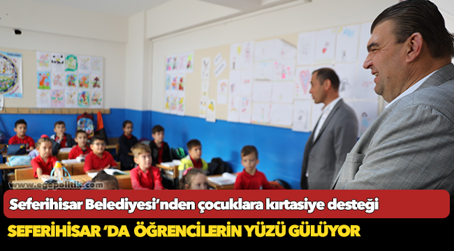 Seferihisar Belediyesi’nden çocuklara kırtasiye desteği