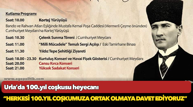 Urla’da 100.yıl coşkusu heyecanı
