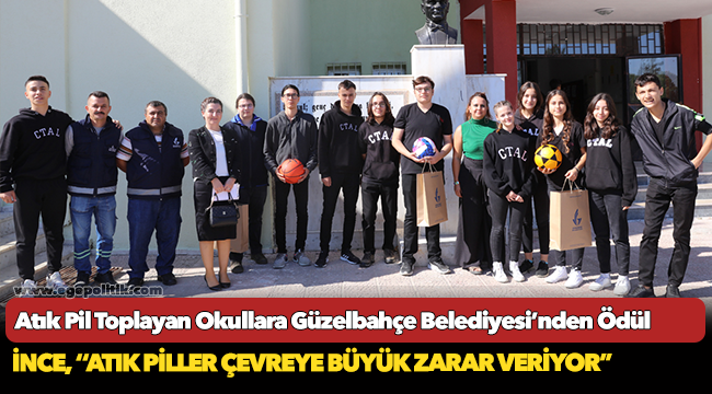 Atık Pil Toplayan Okullara Güzelbahçe Belediyesi’nden Ödül