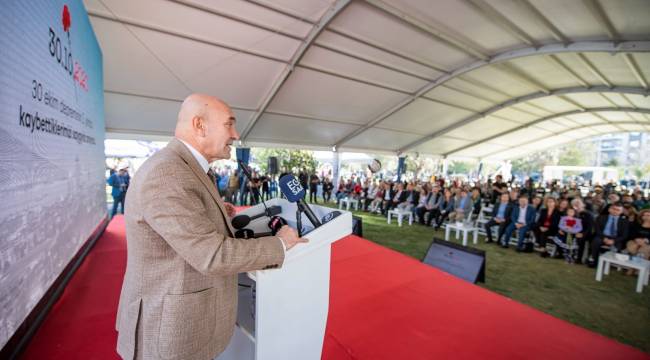 Başkan Soyer depremin ikinci yılındaki anma töreninde konuştu: “Bu can bu bedende durdukça yanınızda olacağım”