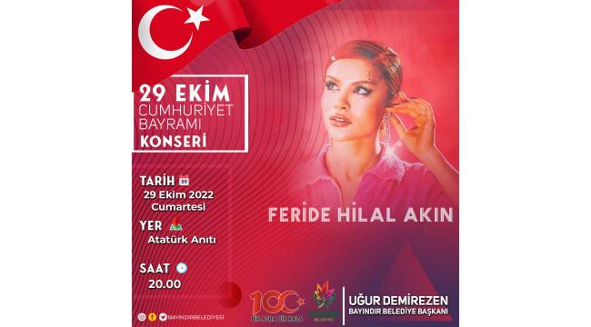 Bayındır’da Cumhuriyet Coşkusu Konser ile Kutlanacak