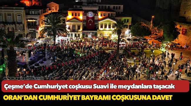 Çeşme’de Cumhuriyet coşkusu Suavi ile meydanlara taşacak